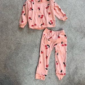 4T Tea Collection cherry lounger outfit. Very good condition.